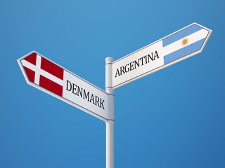 Denmark Argentina  Sign Flags Concept