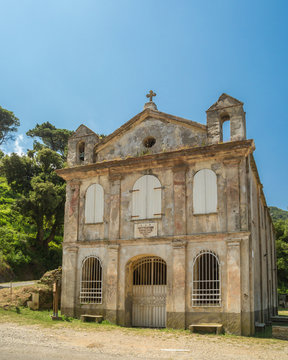 Chapel Santa Lucia on Cap Corse in Corsica