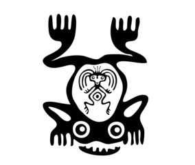 Frog in style of Maya
