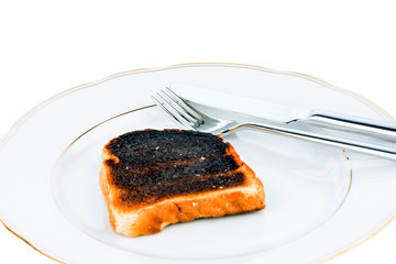 Verbrannte Toast Brotscheiben