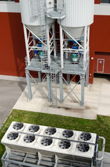 Cooler fan spin on industrial biogas bio gas plant
