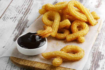 churros with chocolate