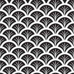 Abstract   Black and white  Seamless Pattern
