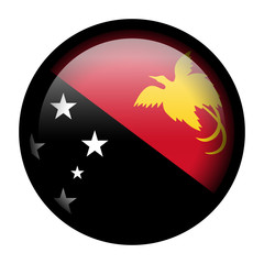 Flag button illustration with black frame - Papau New Guinea