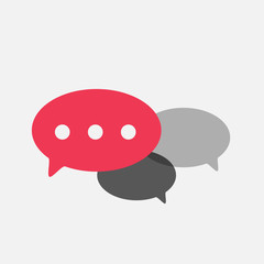 Speeach bubbles flat icons