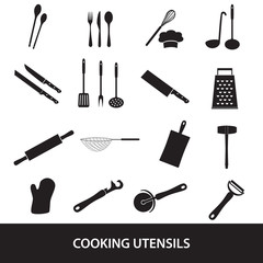 home kitchen cooking utensils icon eps10