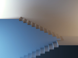 Fototapeta premium stairs with night lighting