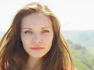 Young women at nature