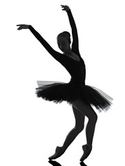 young woman ballerina ballet dancer dancing silhouette