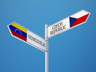 Venezuela Czech Republic  Sign Flags Concept