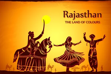 Fotobehang Culture of Rajasthan © stockillustrator