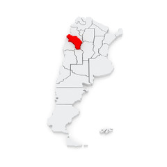 Map of La Rioja. Argentina.