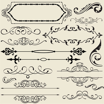 Calligraphy design set