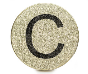 letter on the white background