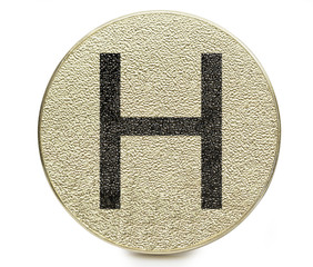 letter on the white background