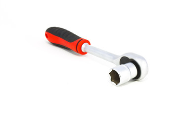 socket wrench on white background