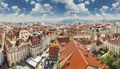 Beautiful cityscape of Prague, Czech Republic. - obrazy, fototapety, plakaty