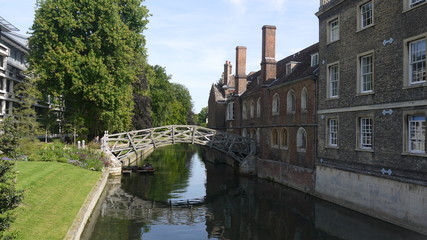 Fototapeta na wymiar Mathematical Bridge in Cambridge