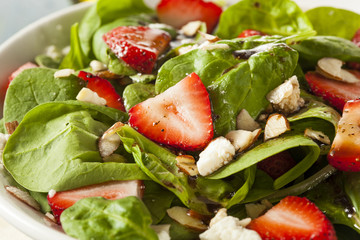 Organic Healthy Strawberry Balsamic Salad