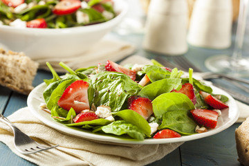 Organic Healthy Strawberry Balsamic Salad