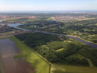 flying above The Netherlands