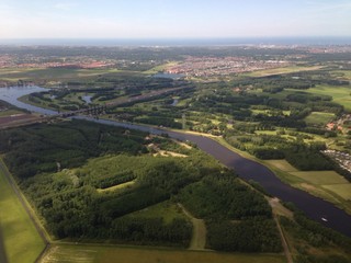 Obraz premium flying above The Netherlands