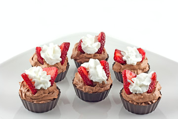 Belgian Chocolate Mousse Filled Cups