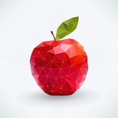 Abstract isolated apple fruit