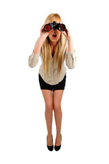 Isolated business woman