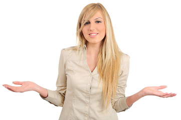 Fototapeta premium Isolated business woman