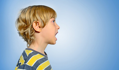 Isolated young boy
