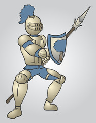 Medieval warrior draw