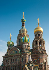 Fototapeta na wymiar Savior on Blood Cathedral in St Petersburg