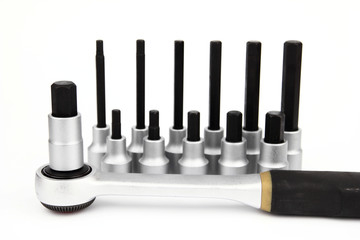 Obraz premium Tool set for car on the white background