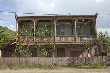 Old wooden Georgian house in Atskuri - Georgia - Europe