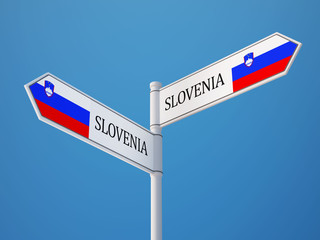 Slovenia  Sign Flags Concept