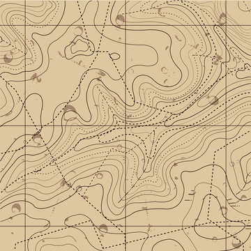 Fototapeta Mapa retro streszczenie tło topografii