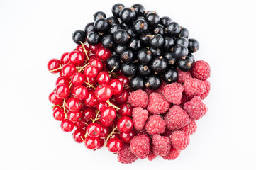 round berries composition currant and raspberry
