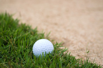 golf ball on rough