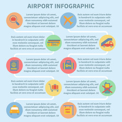 Airport infographic set