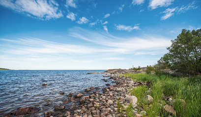 Shoreline in the baltic sea during summer © stefanholm