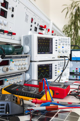 faulty solar regulator and checking using an oscilloscopes