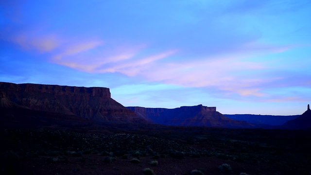 Route 128 near Moab Utah at Sunset Castle Valley, Parriot Mesa, 