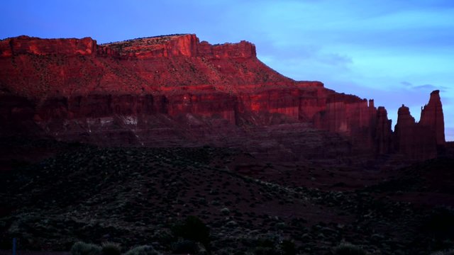 Route 128 near Moab Utah at Sunset Castle Valley, Parriot Mesa, 