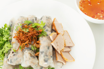Banh cuon, Vietnamese steamed rice noodle rolls