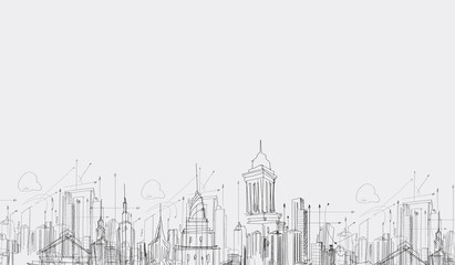 Naklejka premium Business sketch