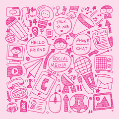 doodle communication background
