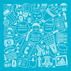 doodle communication background