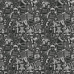 seamless doodle communication pattern