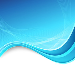 Abstracrt swoosh border lines blue background